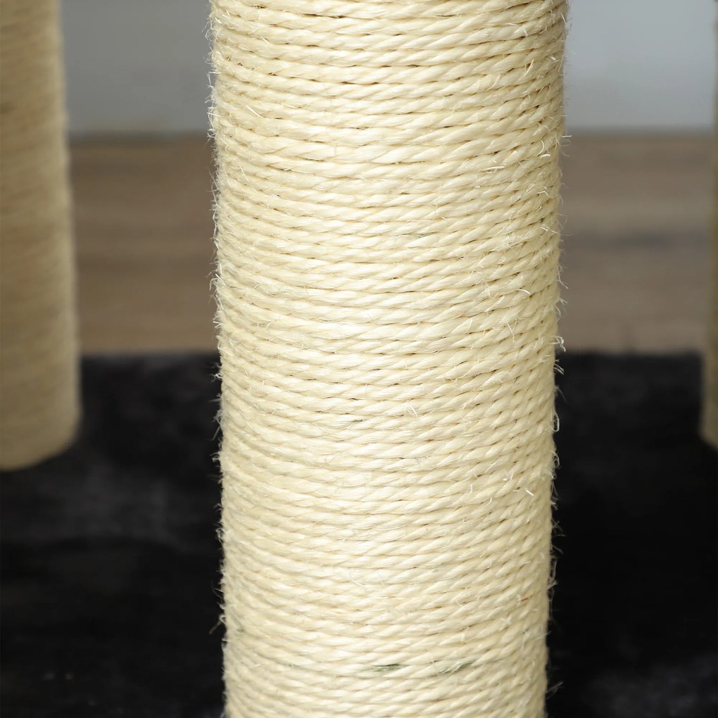 PawHut Hundetreppe 4 Scări 59 cm Înălțime Scara pentru pisici și câini Scările pentru câini Cale de acces pentru pat, canapea, fotoliu Gri | Aosom Romania