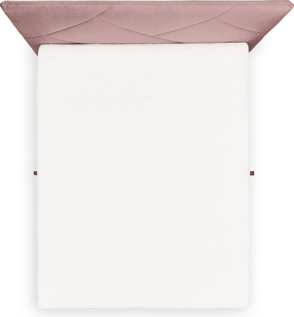 Pat boxspring Wasil 180x200 cu spațiu de depozitare - catifea roz hidrofobă Element 18