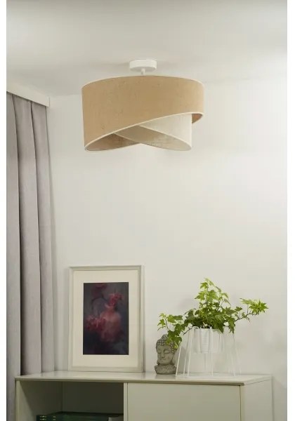 Lustră aplicată YUTE Duolla CELLO 1xE27/15W/230V d. 45 cm maro/gri