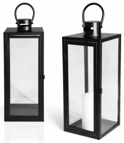 Felinar decorativ 63 cm, negru