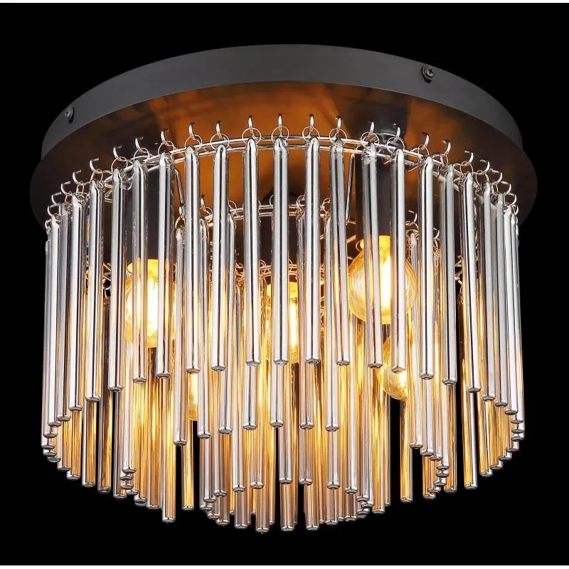 Plafoniera design modern GORLEY negru, fumuriu