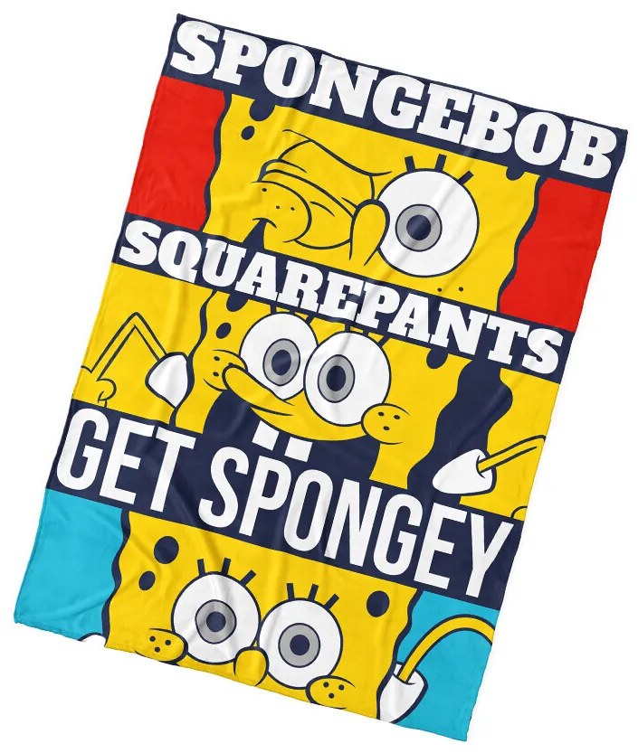 Carbotex Pătură pentru copii Sponge BobSquarepants, 130 x 170 cm