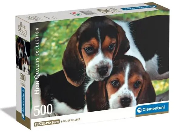 Animale Beagles Close Together Puzzle cu câini 500 de piese Clementoni