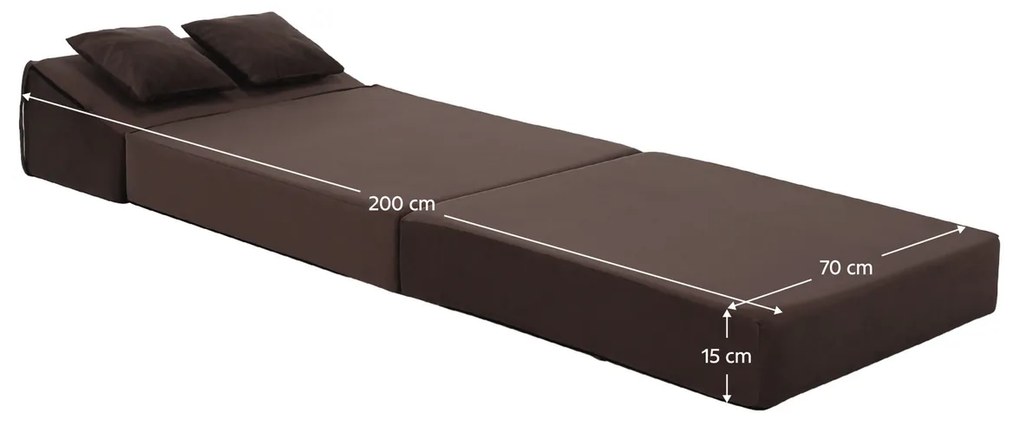 Scaun pliant/saltea PELOS, maro
