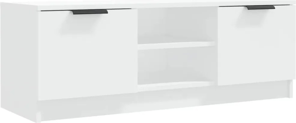 vidaXL Comodă TV, alb, 102x35x36,5 cm, lemn prelucrat