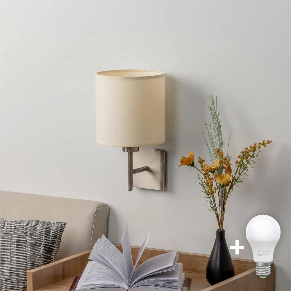 BRILAGI - Aplică LED de perete NUBILA 1xE27/60W/230V crom mat/crem