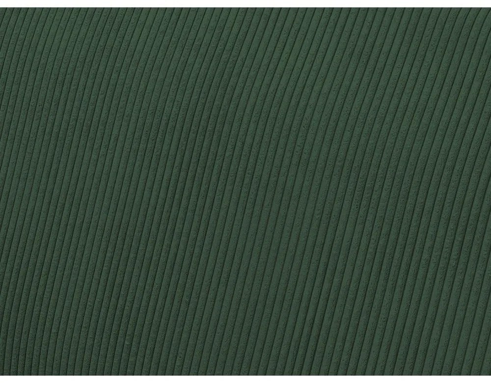 Colțar verde extensibil/cu spațiu de depozitare cu tapițerie din catifea reiată Voltaire – Bobochic Paris