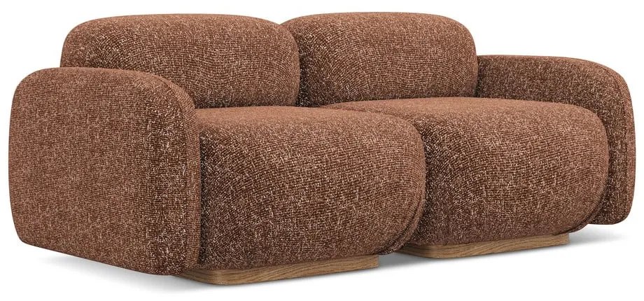 Canapea modulară portocalie/maro 190 cm Ailani – Makamii