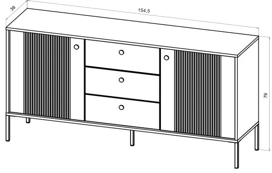 Comodă LUE bej/negru