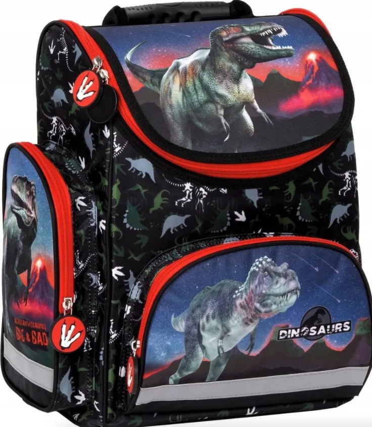 Set școală din 5 piese pentru băieți Dinozauri