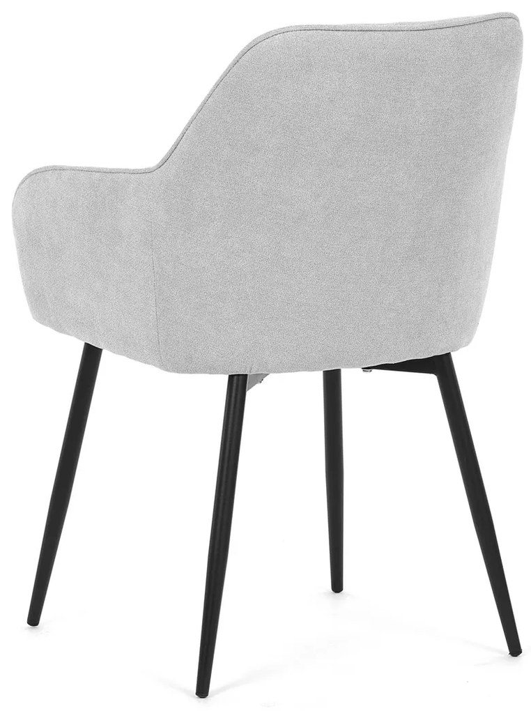 Set de scaune de masă 2 buc, argintiu, 55 x 84 x 57 cm