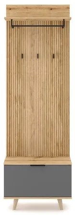 Mobilier pentru hol KLEO, maro/grafit