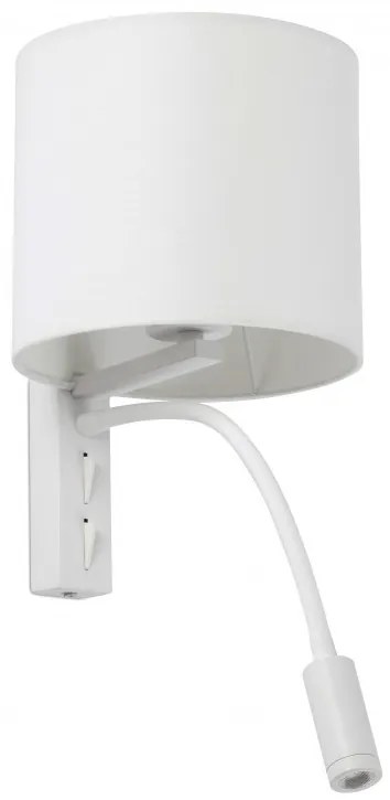 Aplica perete cu reader LED design modern TIRA alba