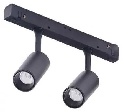 Set 2m sina magnetica monofazata cu iluminat inclus Alfa 52M2034BK negru, 3000K