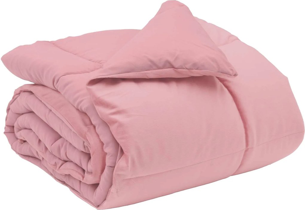 vidaXL Duvet de iarnă Patos Roz 220 x 260 cm Microfibră