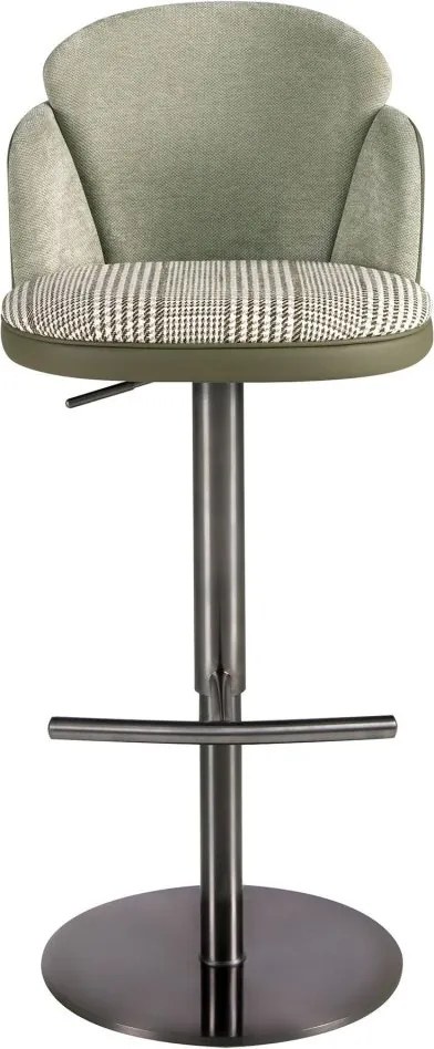 Scaun de bar pivotant cu inaltime reglabila Stool verde inchis