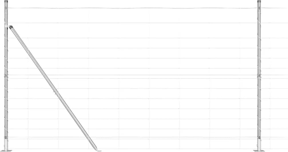 vidaXL Stâlp de gard. Galvanizat 50 x 1,4 m Oțel