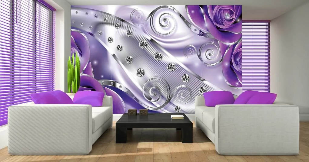 Fototapet - Abstracție violetă (152,5x104 cm)