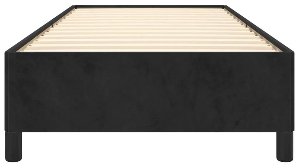 Cadru de pat, negru, 100 x 200 cm, catifea Negru, 35 cm, 100 x 200 cm