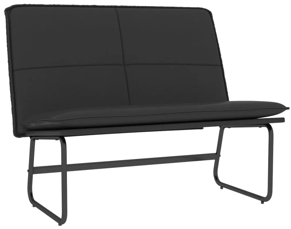 vidaXL Bancă, negru, 100x75x76 cm, piele ecologică