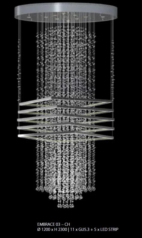 Lustra moderna Vision design LUX Cristal Bohemia Exclusive EMBRACE 03