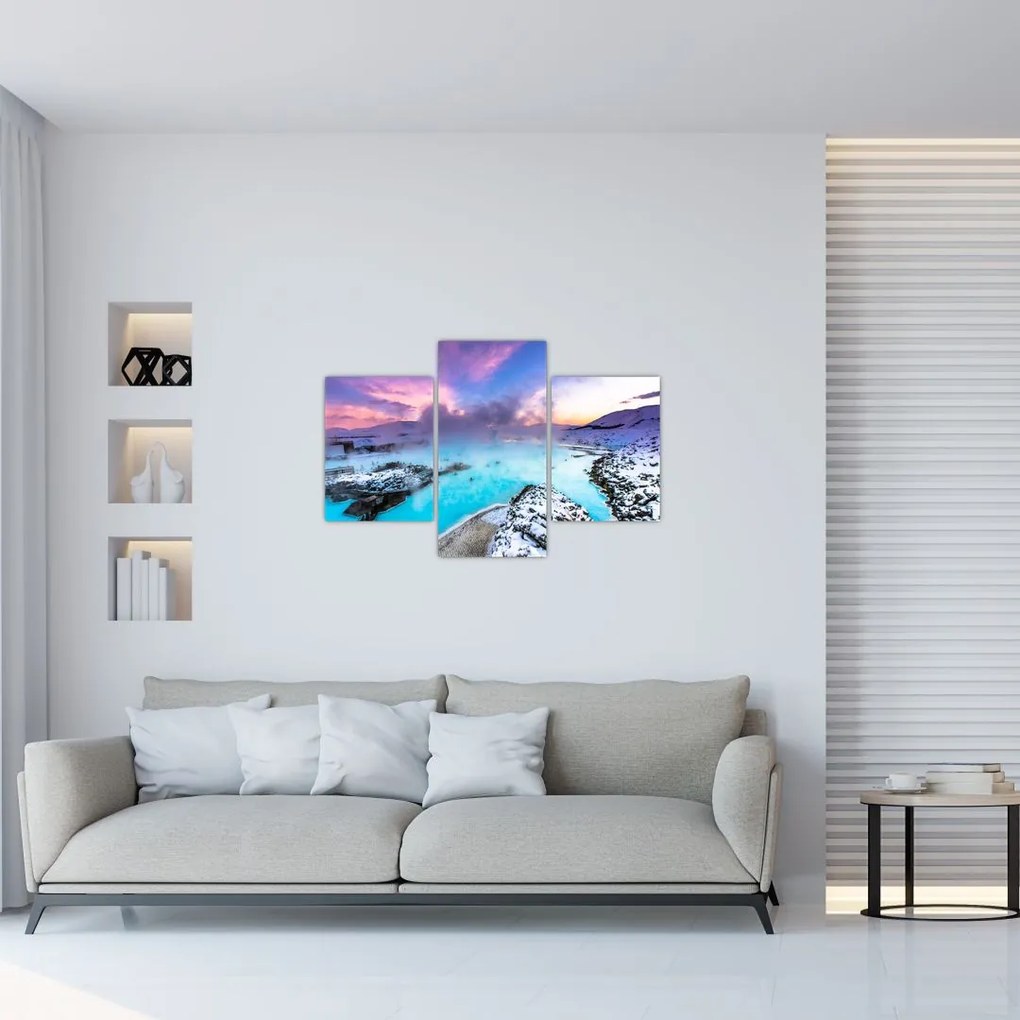 Tablou - Laguna albastră din Islanda (90x60 cm)