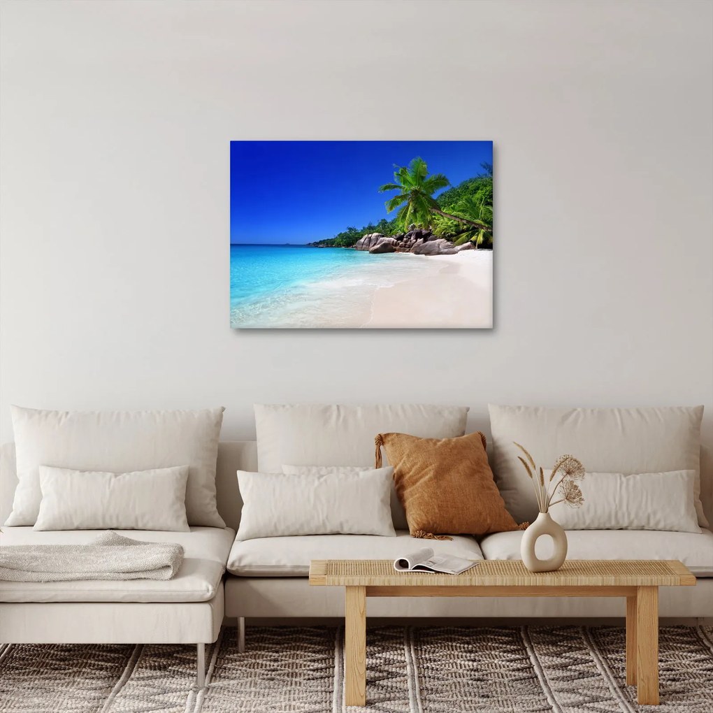 Tablou cu plaja pe insula Praslin (70x50 cm)