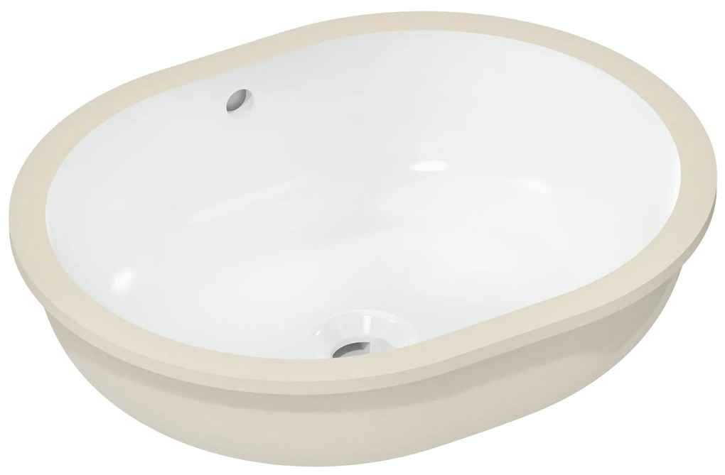 Hansgrohe Xuniva U lavoar 45x35 cm oval sub blat alb 61050450