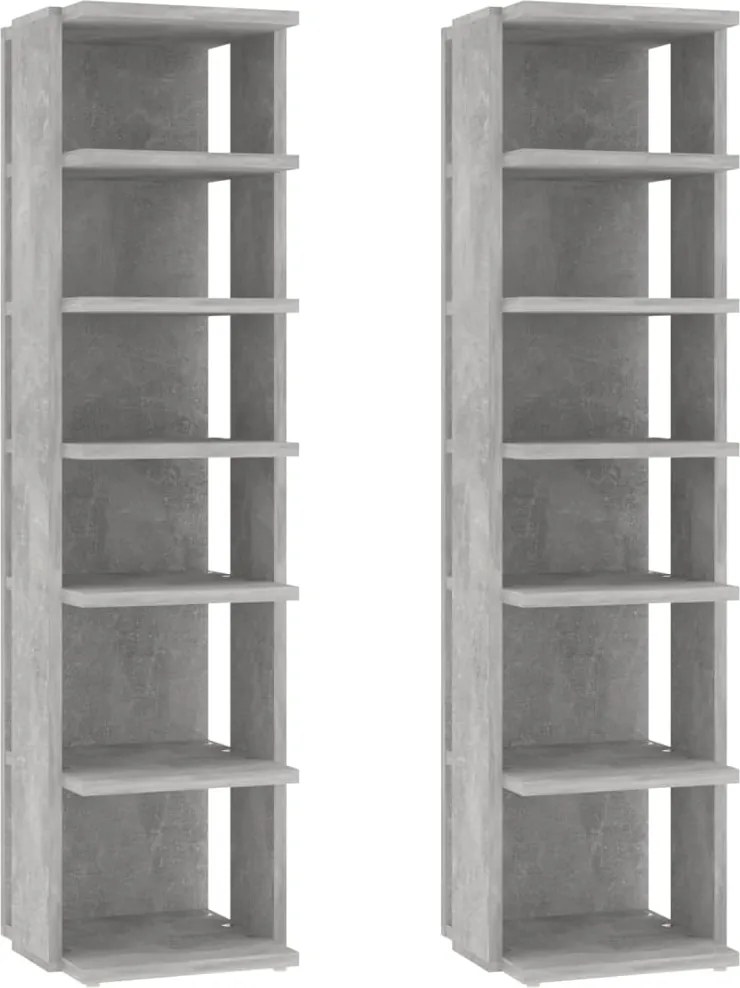 vidaXL Pantofare, 2 buc., gri beton, 27,5x27x102 cm