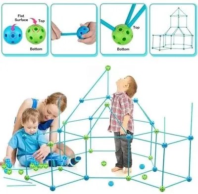 Trusă de construcție Funstruction - 51+36 buc