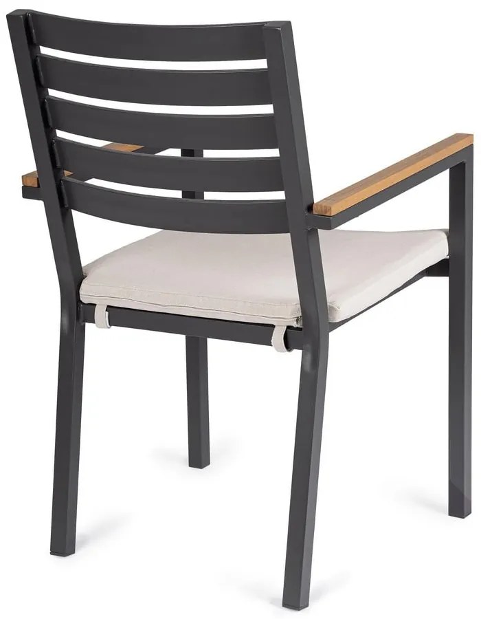 Scaune de grădină gri-antracit 4 buc. din metal Henna – Bizzotto