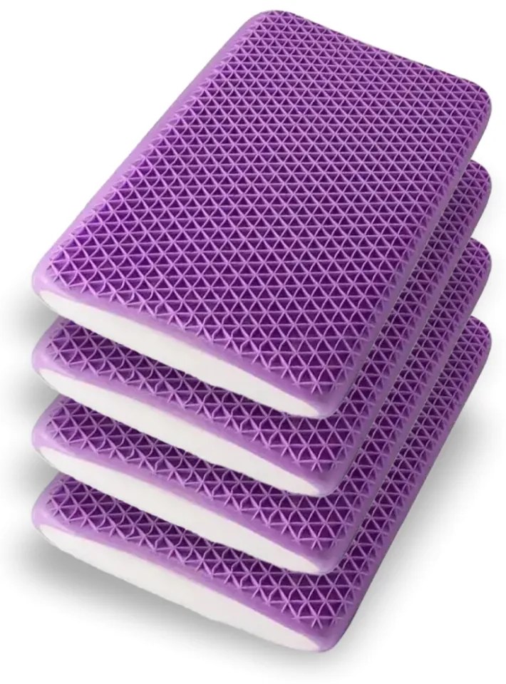 PACHET 4 PERNE CERVI-SAN ORTOPEDIC, pernă cervicală pentru susținerea gâtului, umerilor, compoziție din spumă cu memorie, cu dublă utilizare, amelioarează durerile cervicale și împiedică transpirația, husă respirabilă tip fagure