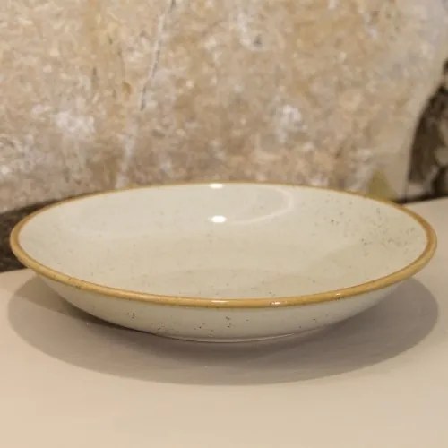 Farfurie adanca Gardena din ceramica crem 23 cm