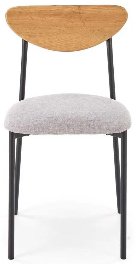 Set masă și scaune Pavia 4+1, lemn natural / gri