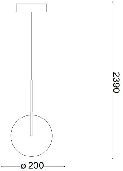 Lustră LED pe cablu Ideal Lux EQUINOXE 1xG4/2W/230V d. 20 cm crom/fumuriu