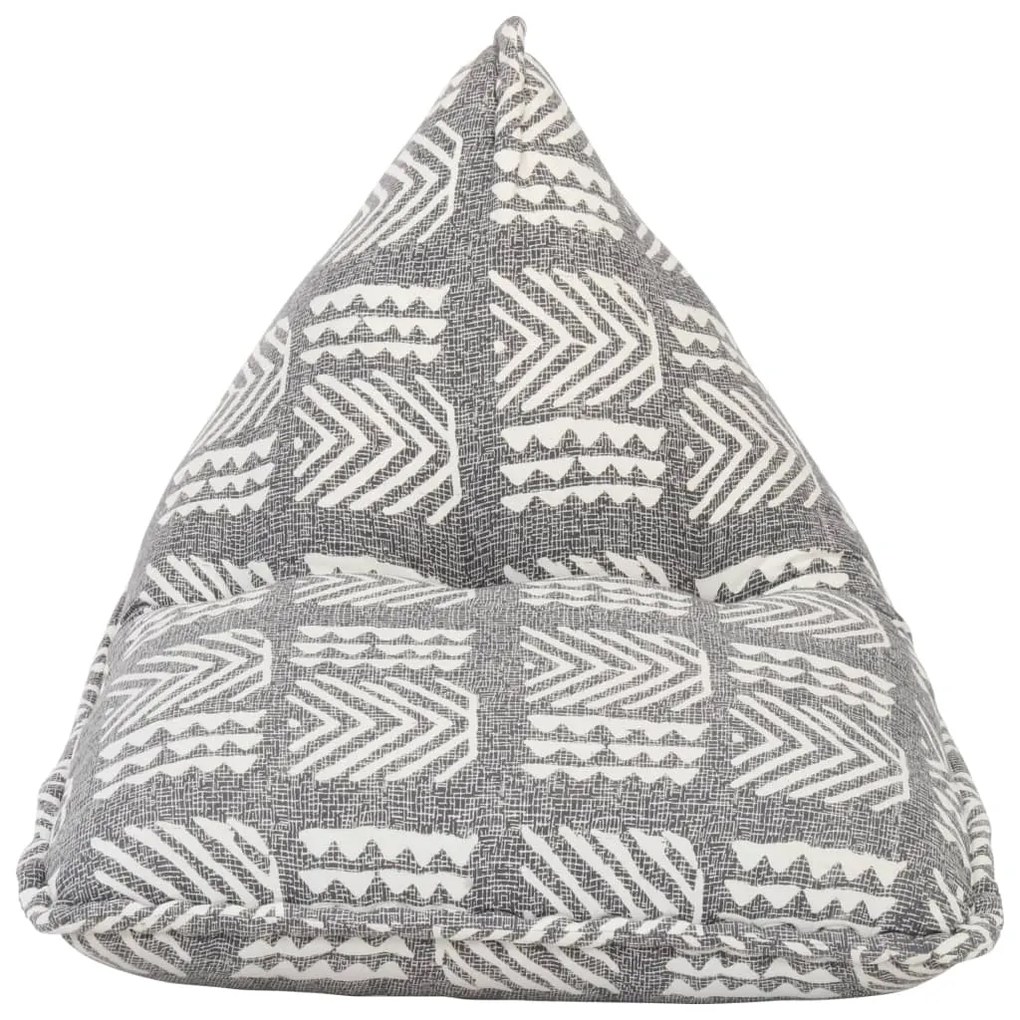 287728 vidaXL Canapea tip sac, gri, material textil, petice