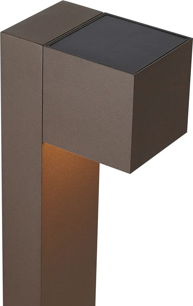 Lampă de exterior maro rugină 65cm Incl. LED IP64 cu lumină slabă și solară - Charlene