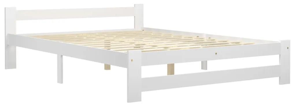 Cadru de pat cu 4 sertare, alb, 180x200 cm, lemn masiv de pin Alb, 180 x 200 cm, 4 Sertare