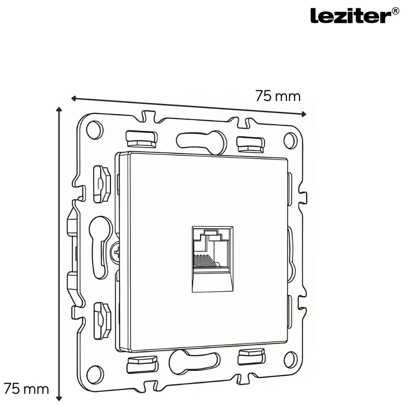 Priză Nova UTP RJ-45 cu cadru alb
