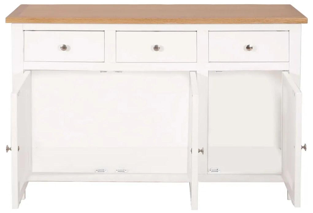 247122 vidaXL Servantă, 110x33,5x70 cm, lemn masiv de stejar