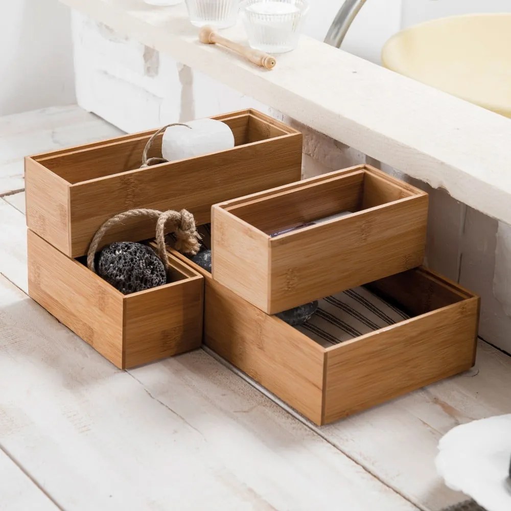 Organizator din bambus Compactor Woody 30 x 15 x 6,35 cm