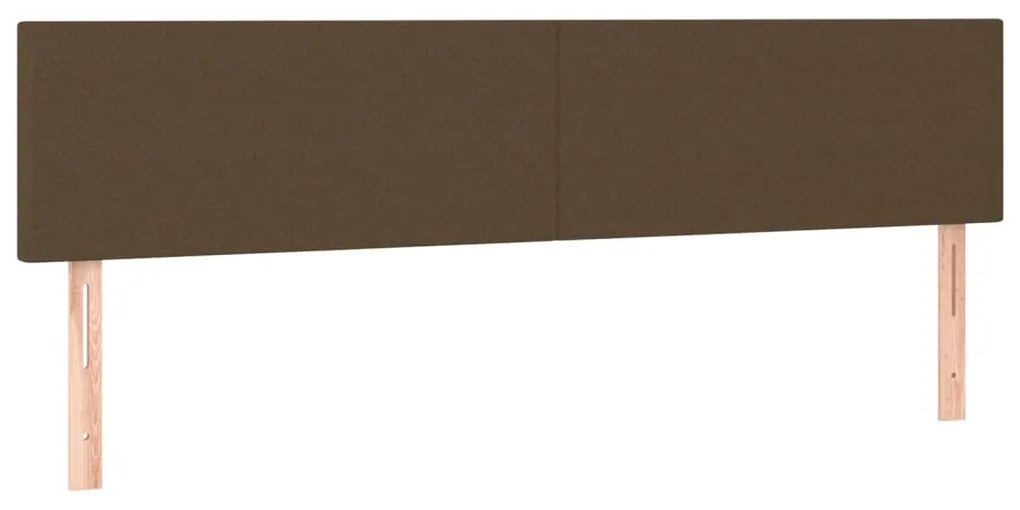 vidaXL Tăblii de pat, maro închis, 160x5x78/88 cm, textil