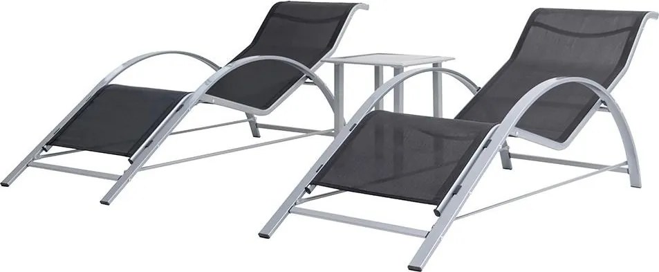 SET 2 Șezlonguri de relaxare și masă Avenberg DOLFINE