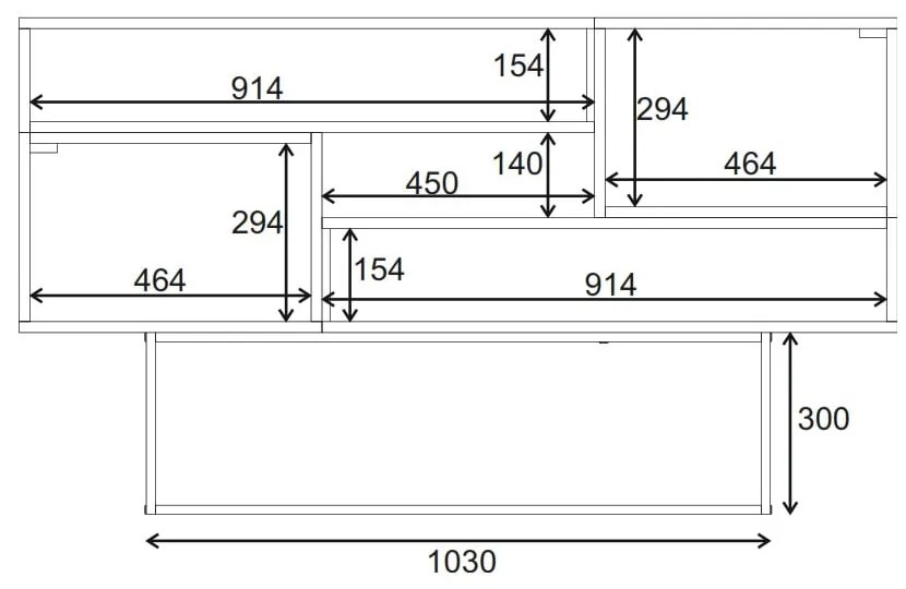 Comodă maro/în culoare naturală joasă cu aspect de lemn de stejar 145x82 cm Titan – Marckeric