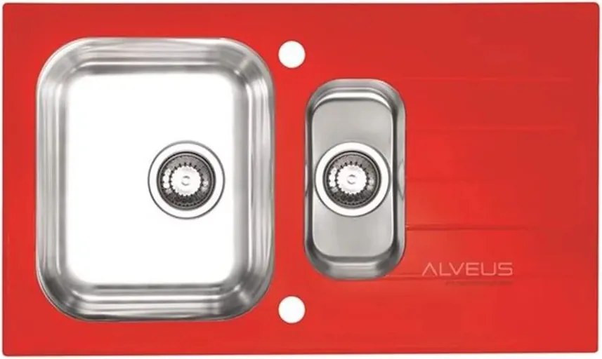Chiuveta inox Alveus Glassix 20 finisaj personalizat 86x50 cm