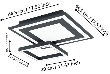 Plafonieră LED RGBW dimabilă SALITERAS-Z LED/21,6W/230V Eglo 900025