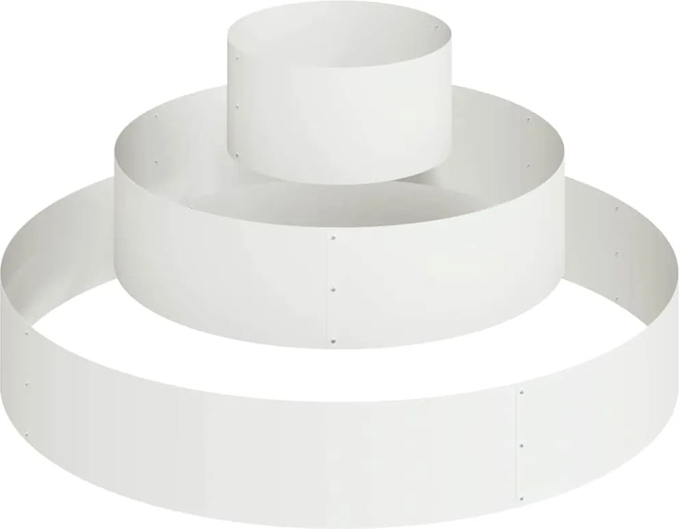 vidaXL Vază pentru Grădină Alb 120 x 120 x 20 cm Oțel laminat la rece