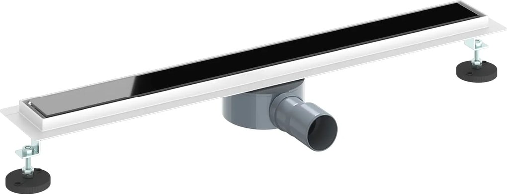 vidaXL Scurgere pentru duș cu capac din sticlă și sifon de 360° 70 cm