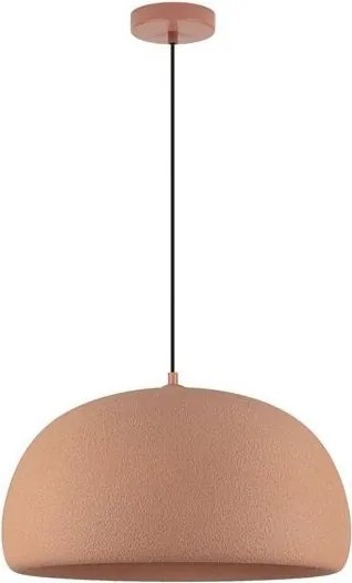 Lustra suspendata cu textura granulata Davo 50cm, rosu caramiziu