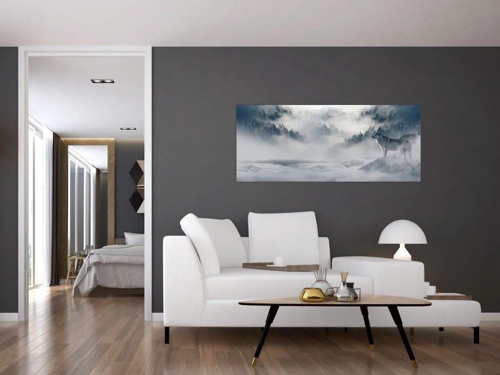 Tablou cu lupi (120x50 cm)